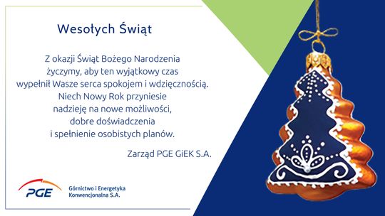 Życzenia świąteczne od PGE GiEK