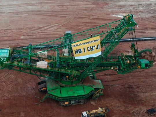 Aktywiści Greenpeace protestują w kopalni Turów