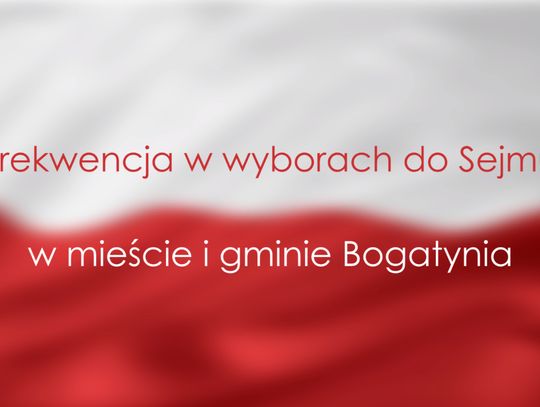 Frekwencja w wyborach do Sejmu w mieście i gminie Bogatynia