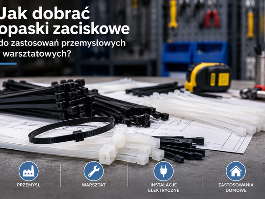 Jak dobrać opaski zaciskowe do zastosowań przemysłowych i warsztatowych?