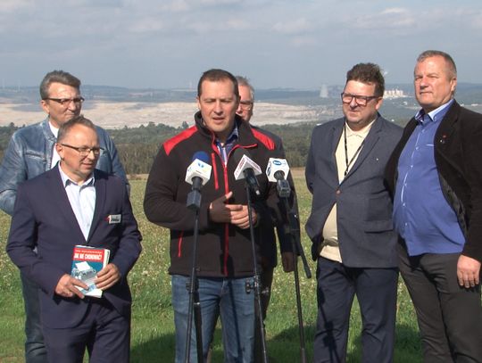 Konferencja prasowa związków zawodowych w sprawie obrony kompleksu Turów