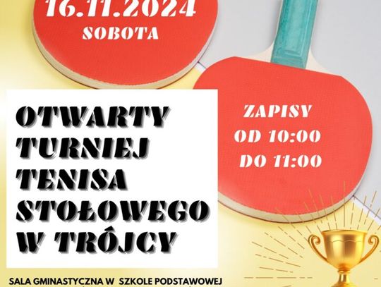 Otwarty Turniej Tenisa Stołowego w Trójcy – Zaproszenie do Udziału