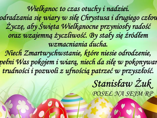 Świąteczne życzenia od posła Stanisława Żuka