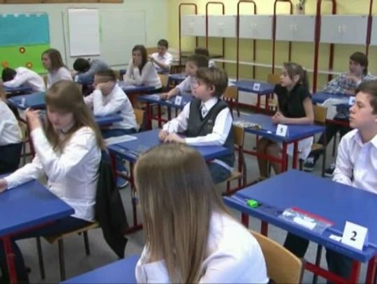 Szóstoklasiści po sprawdzianie