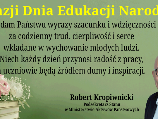 Życzenia z okazji Dnia Edukacji Narodowej