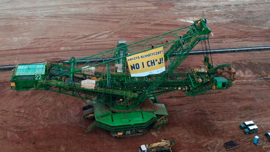 Aktywiści Greenpeace protestują w kopalni Turów