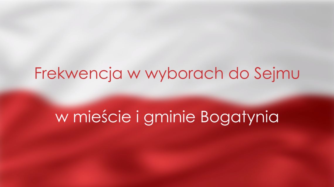 Frekwencja w wyborach do Sejmu w mieście i gminie Bogatynia