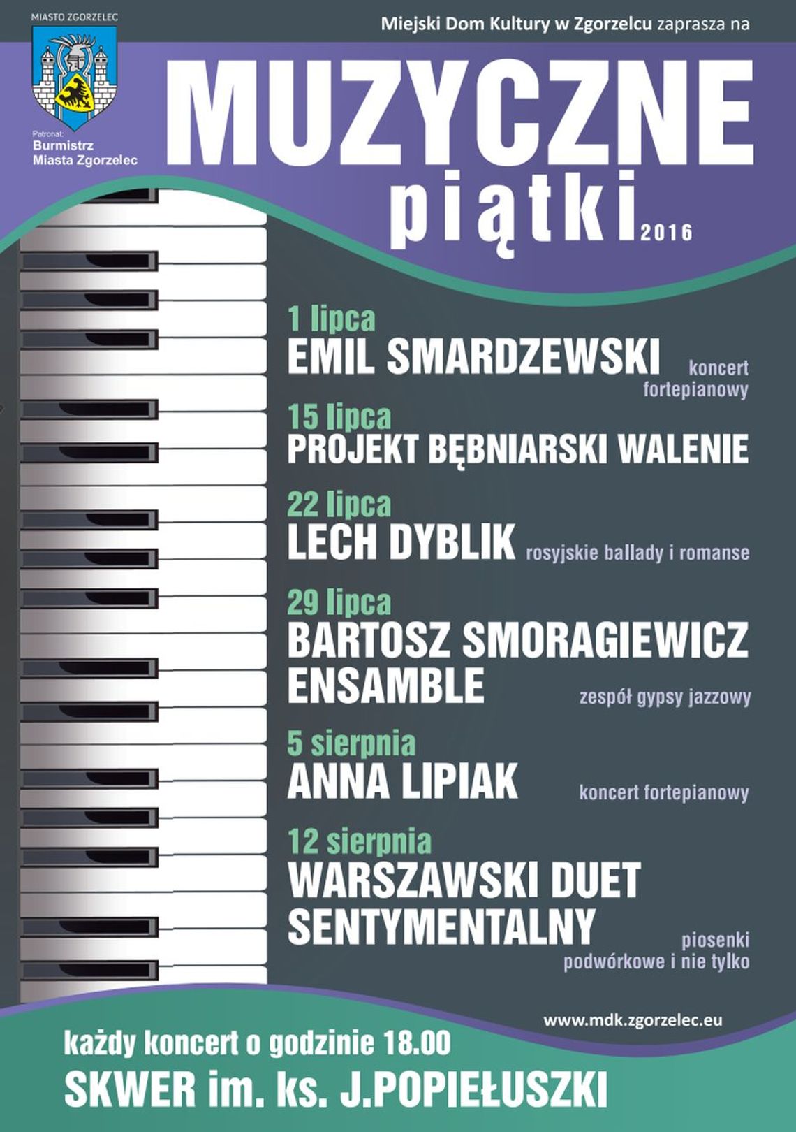 Muzyczne piątki 2016 - Emil Smardzewski, fortepian