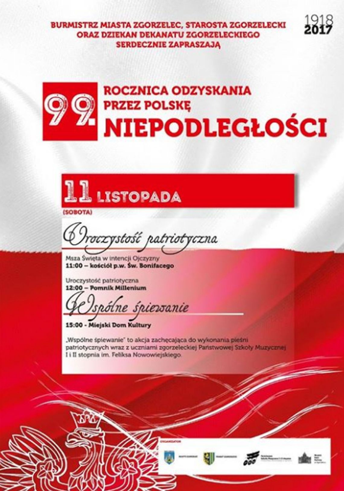 Obchody 99. rocznicy odzyskania przez Polskę niepodległości